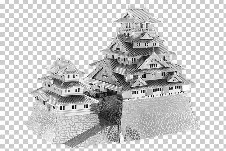Osaka Castle Metal Building Doyusha Model Co. PNG, Clipart, Black And White, Building, Castle, Cutting, Japan Free PNG Download