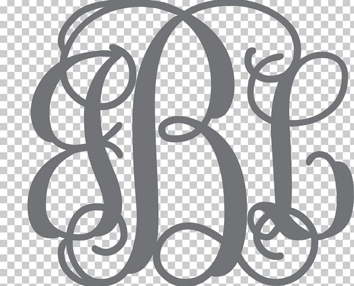 Decal Monogram Initial Letter Sticker PNG, Clipart, Black, Black And White, Brand, Calligraphy, Circle Free PNG Download