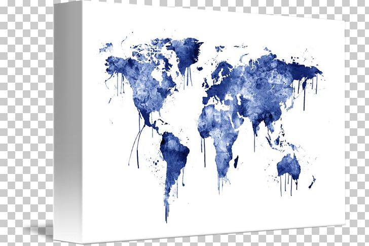 World Map Watercolor Painting Art PNG, Clipart, Art, Artist, Blue, Canvas, Canvas Print Free PNG Download