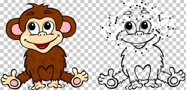 Monkey Cartoon Coloring Book Illustration PNG, Clipart, Animal Figure, Animals, Art, Big Cats, Carnivoran Free PNG Download