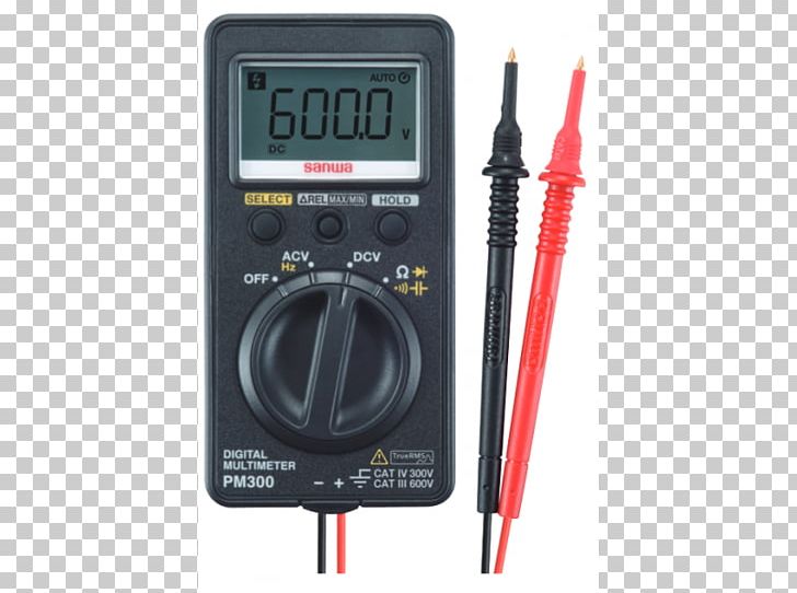 Digitalmultimeter True RMS Converter Sanwa Electronic Measuring Instrument PNG, Clipart, Digital, Digital Data, Electric Potential Difference, Electronics, Measurement Free PNG Download