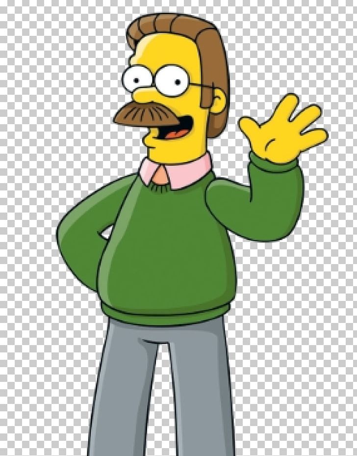 Ned Flanders Mr. Burns Mona Simpson Homer Simpson Edna Krabappel PNG, Clipart, Beak, Bird, Cartoon, Character, Ducks Geese And Swans Free PNG Download