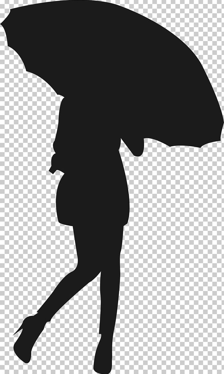 Silhouette Scalable Graphics Umbrella Icon PNG, Clipart, Black, Black And White, Character Walking, Designer, Encapsulated Postscript Free PNG Download