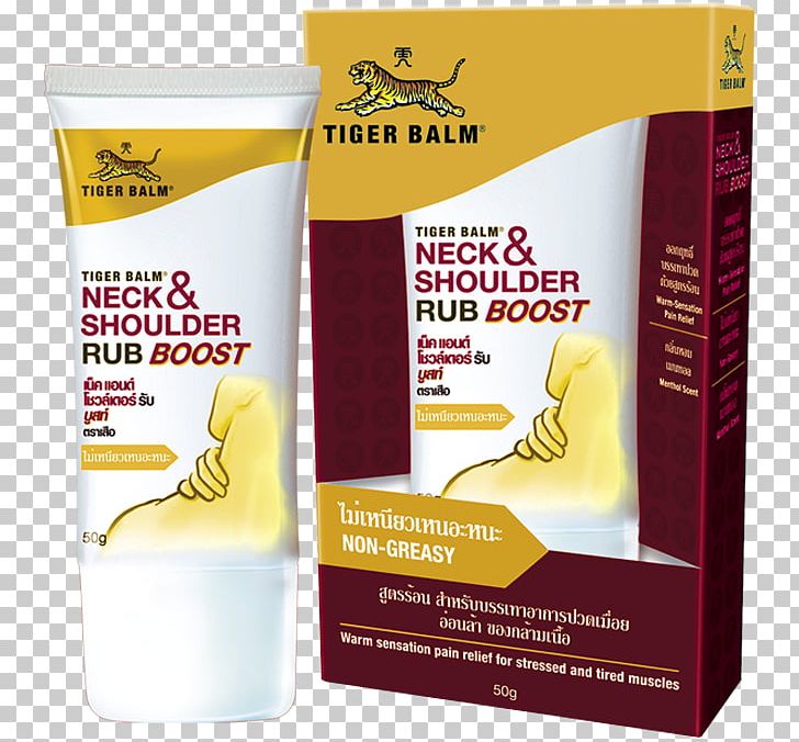 Tiger Balm Liniment Neck Shoulder PNG, Clipart, Ache, Analgesic, Animals, Balm, Cream Free PNG Download