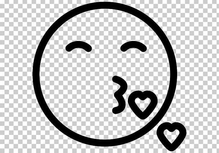 Computer Icons Emoticon Kiss Smiley PNG, Clipart, Area, Black And White, Circle, Computer Icons, Emoji Free PNG Download