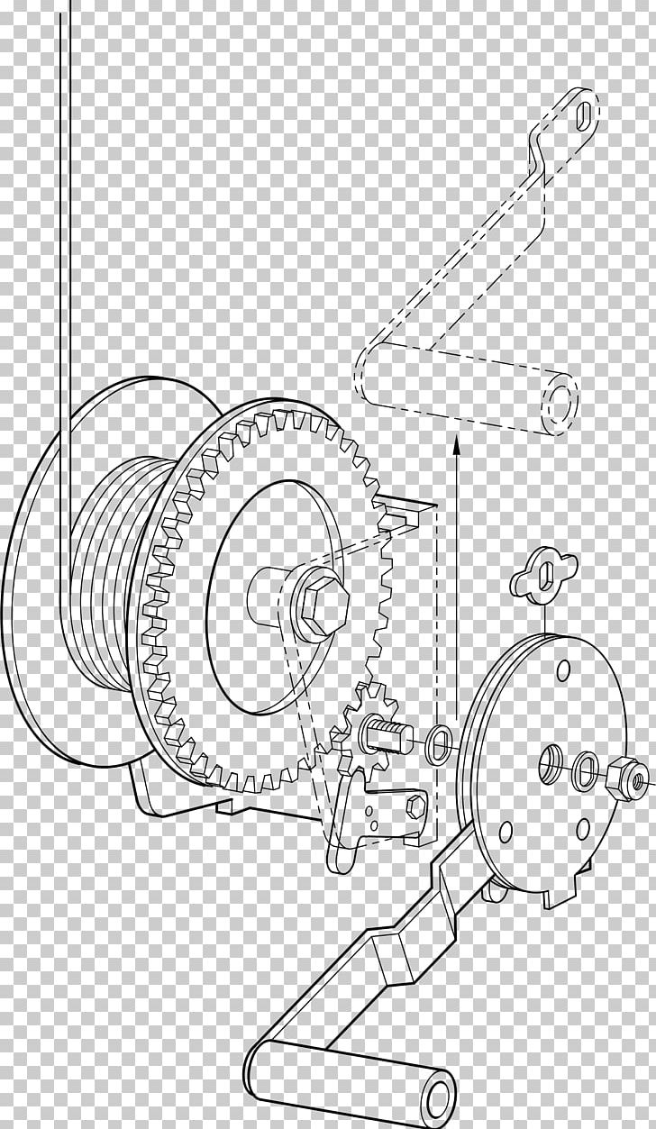Winch Hoist PNG, Clipart, Angle, Area, Artwork, Auto Part, Black And White Free PNG Download