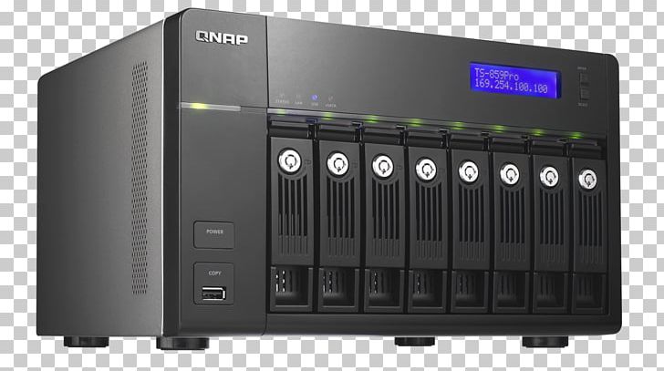 Disk Array Network Storage Systems Home Server Computer Servers QNAP TS-869 Pro PNG, Clipart, Audio Equipment, Audio Receiver, Computer, Computer Case, Data Storage Free PNG Download