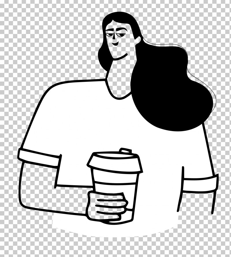 Holding Coffee PNG, Clipart, Drawing, Family, Holding Coffee, Human Body, Line Art Free PNG Download