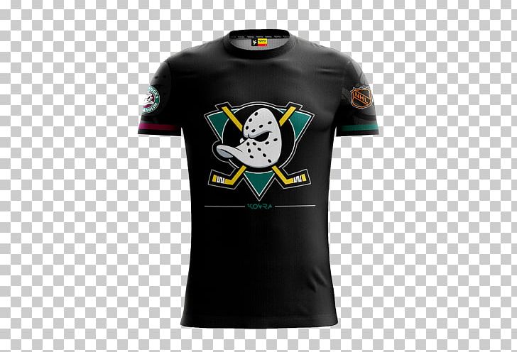T-shirt Anaheim Ducks The Mighty Ducks National Hockey League Jersey PNG, Clipart, Active Shirt, Anaheim, Anaheim Ducks, Black, Brand Free PNG Download