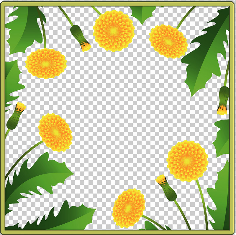 Dandelion Frame Flower Frame Floral Frame PNG, Clipart, Camomile, Chamomile, Daisy Family, Dandelion Frame, Floral Frame Free PNG Download