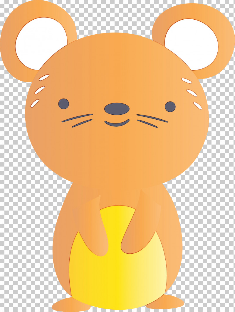 Teddy Bear PNG, Clipart, Bear, Cartoon, Orange, Paint, Smile Free PNG Download