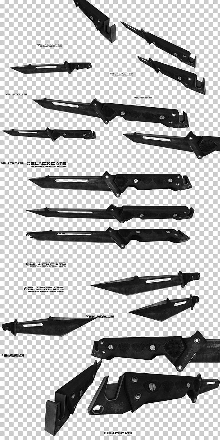 Combat Knife Weapon Throwing Knife Kukri PNG, Clipart, Angle, Battlefield 2142, Black, Black And White, Cold Weapon Free PNG Download