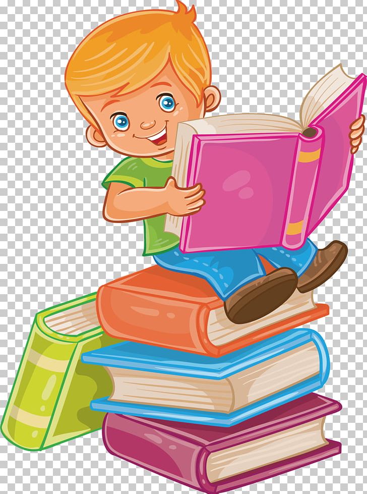 toddler reading clipart