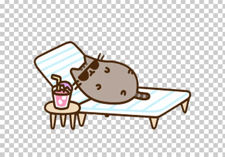 Pusheen Cat Beach Telegram PNG, Clipart, Animals, Beach, Cartoon, Cat, Furniture Free PNG Download