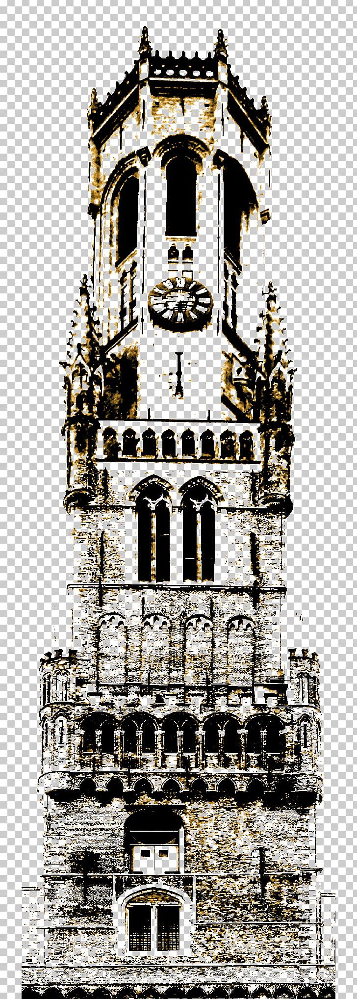 Belfry Of Bruges Tower Building Gothic Architecture Medieval Architecture PNG, Clipart, Arch, Architecture, Belfry Of Bruges, Bell Tower, Black And White Free PNG Download