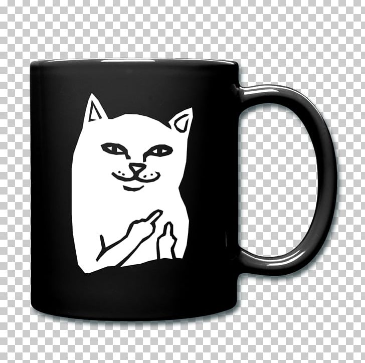 Cat T-shirt Coffee Cup Whiskers Mug PNG, Clipart, Animals, Black, Black And White, Carnivoran, Cat Free PNG Download