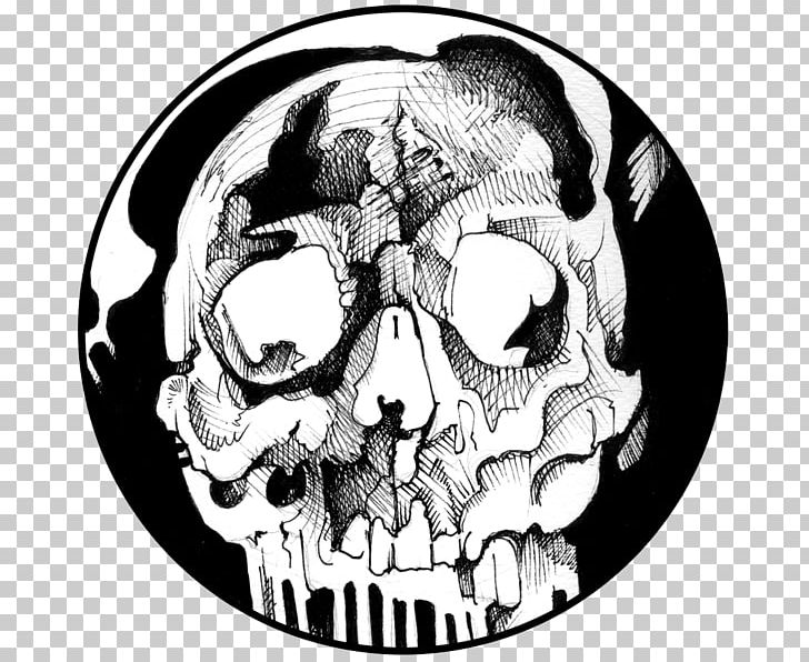 Skull Drawing /m/02csf White Font PNG, Clipart, Black And White, Bone, Character, Circle, Drawing Free PNG Download