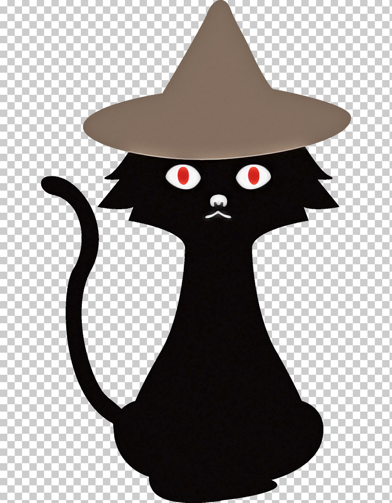 Black Cat Halloween Cat PNG, Clipart, Black Cat, Cartoon, Cat, Costume Accessory, Costume Hat Free PNG Download