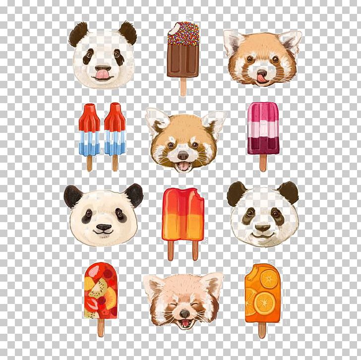 Giant Panda Ice Pop Bear Red Panda Illustration PNG, Clipart, Animal Print, Animals, Art, Avatar, Carnivoran Free PNG Download