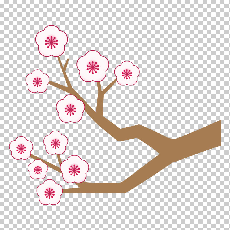 Plum Branch Plum Winter Flower PNG, Clipart, Blossom, Branch, Cherry Blossom, Flower, Pink Free PNG Download