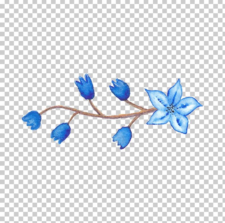 Blue Illustration PNG, Clipart, Branch, Color, Computer Wallpaper, Floral, Flower Free PNG Download