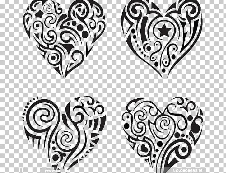 Heart Shape Pattern PNG, Clipart, Black And White, Circle, Drawing, Euclidean Vector, Hand Painted Free PNG Download