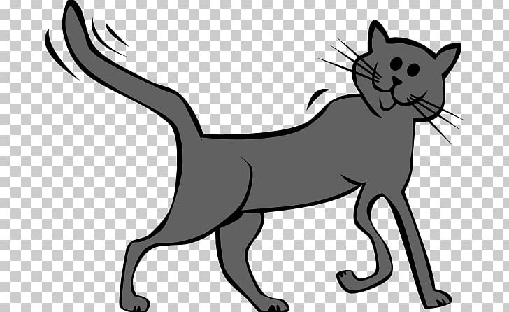 Cat Animation Cartoon PNG, Clipart, Art, Black, Black And White, Black ...