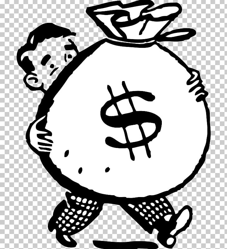 Money Bag Dollar Sign PNG, Clipart, Art, Artwork, Bag, Black And White, Business Free PNG Download