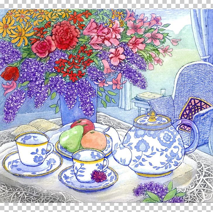 High Tea Floral Design Coffee Cafe PNG, Clipart, Art, Artwork, Break, Cafe, Coffee Free PNG Download