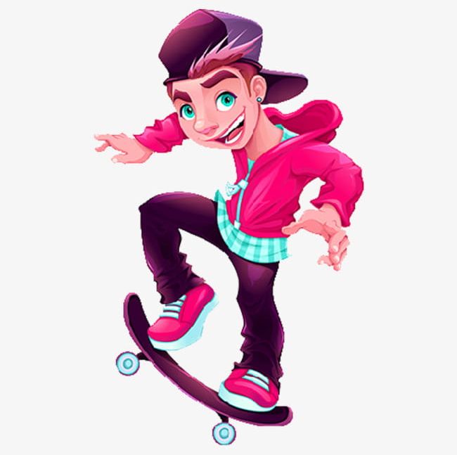 Skateboard Boy PNG, Clipart, Boy Clipart, Cartoon, Hand, Hand Painted, Happily Free PNG Download