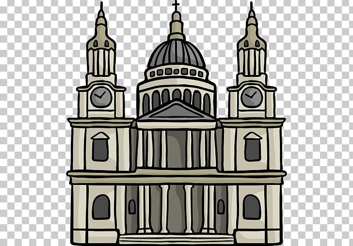 St Paul's Cathedral Computer Icons Encapsulated PostScript PNG, Clipart, Basilica, Black And White, Build, Building, Classical Architecture Free PNG Download
