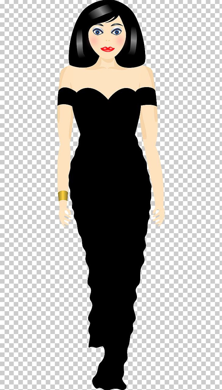 Gown Dress Portable Network Graphics Cartoon PNG, Clipart, Ball Gown, Black, Black Hair, Caricature, Cartoon Free PNG Download