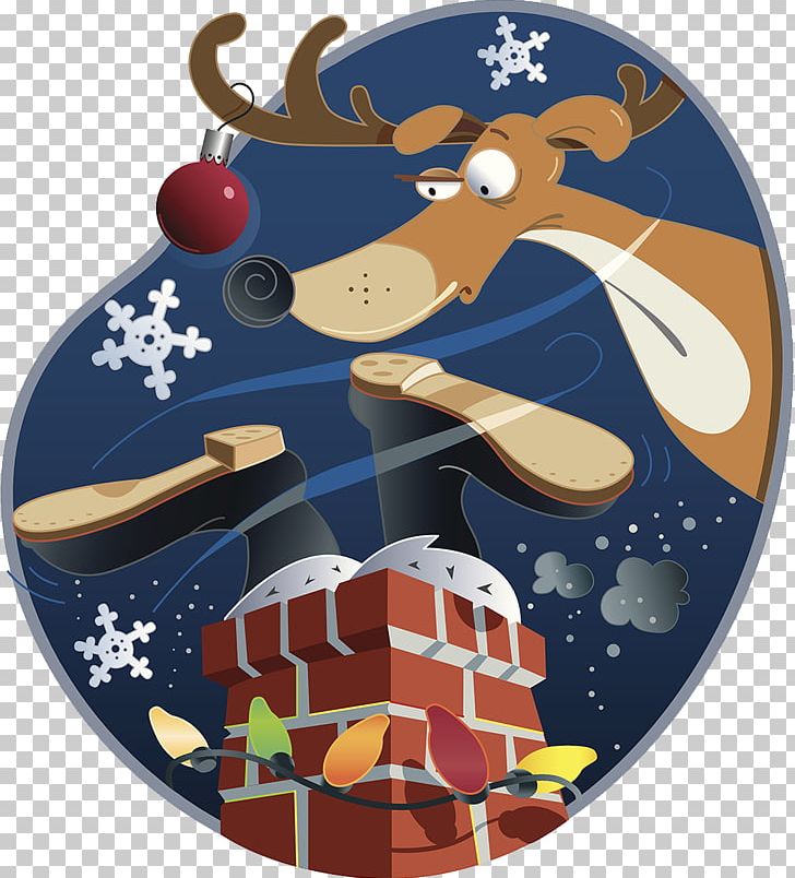 Santa Claus Reindeer Christmas Cartoon Chimney PNG, Clipart, Cartoon, Chimney, Christmas, Christmas Decoration, Christmas Lights Free PNG Download