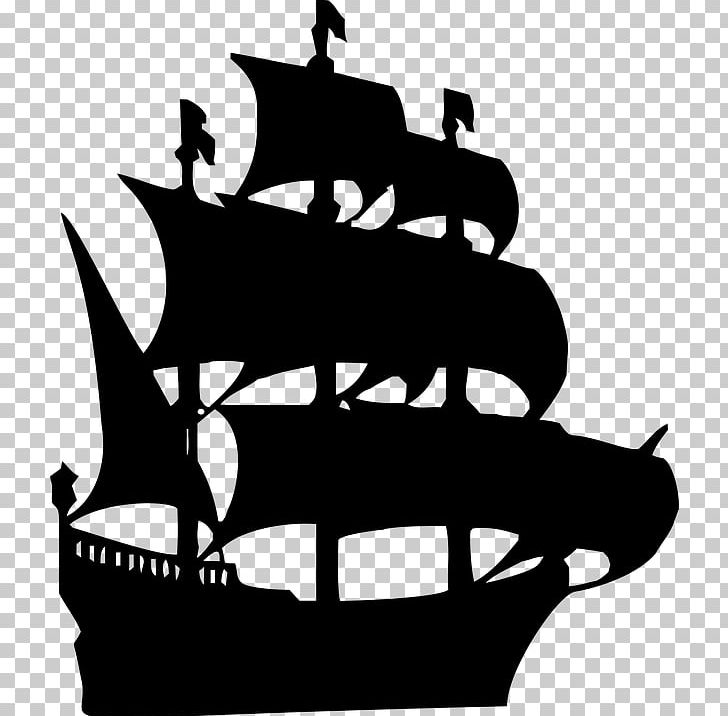 Ship Silhouette Galleon PNG, Clipart, Artwork, Black And White, Black Pearl, Boat, Caravel Free PNG Download