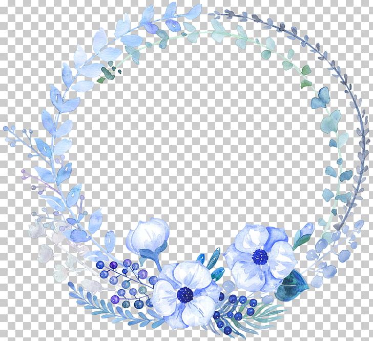 Watercolour Flowers Watercolor Painting Floral Design Blue PNG, Clipart, Art, Azure, Blue, Body Jewelry, Circle Free PNG Download