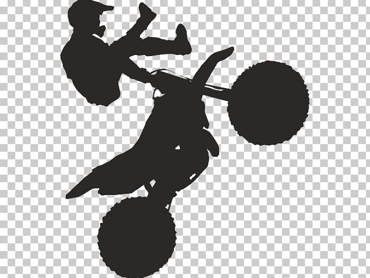 Freestyle Motocross Motorcycle Silhouette PNG, Clipart, Black And White, Dirt Bike, Freestyle Motocross, Line, Monochrome Photography Free PNG Download