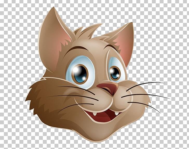 Cat Cartoon Kitten Drawing PNG, Clipart, Black Cat, Brown Background, Carnivoran, Cat Ear, Cat Like Mammal Free PNG Download