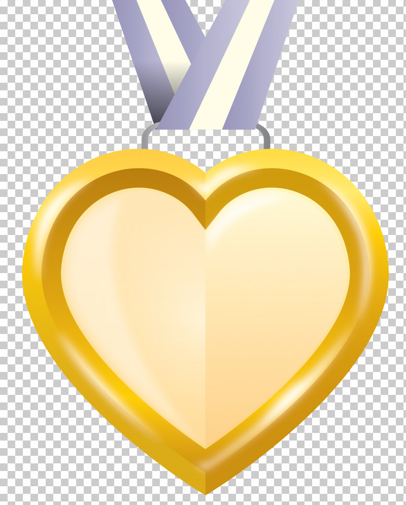Heart Gold Medal Badge PNG, Clipart, Heart Gold Medal Badge, Jewellery, M095, Yellow Free PNG Download