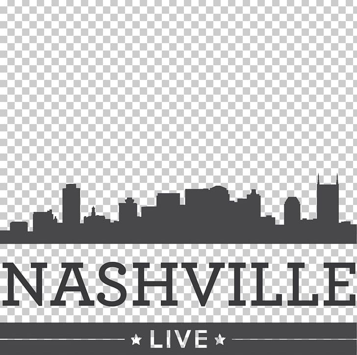 Nashville Skyline Stencil Logo PNG, Clipart, Album, Art, Behind, Black And White, Brand Free PNG Download
