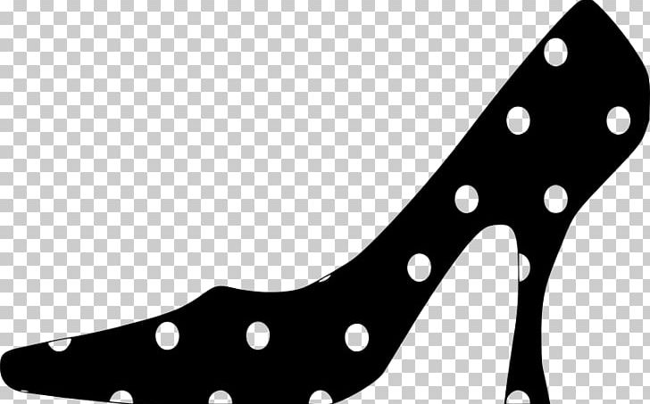 Shoe High-heeled Footwear Stiletto Heel Polka Dot PNG, Clipart, Area, Black, Black And White, Clip Art, Court Shoe Free PNG Download