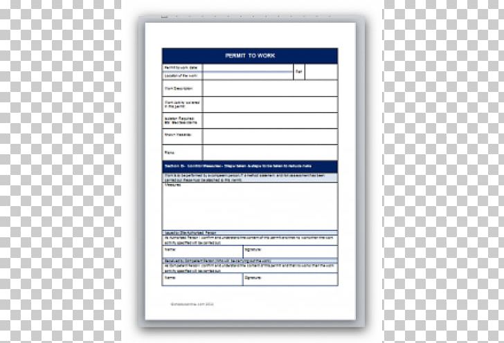 Template Work Permit Document Form Permit To Work PNG, Clipart, Computer Software, Contract, Document, Employment Authorization Document, For Free PNG Download