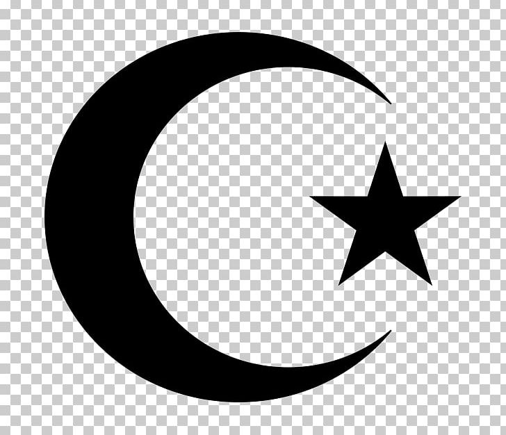 Star And Crescent Symbols Of Islam Moon PNG, Clipart, Black, Black And White, Circle, Crescent, Culture Free PNG Download