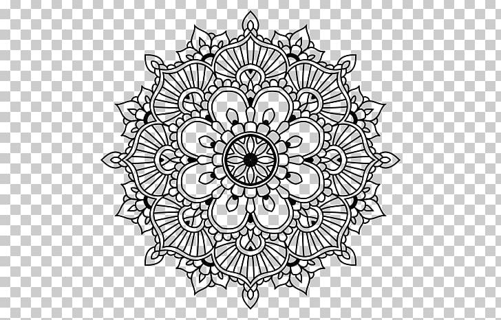 Mandala Coloring Book Drawing Mehndi PNG, Clipart, Area, Art, Black And White, Book, Circle Free PNG Download