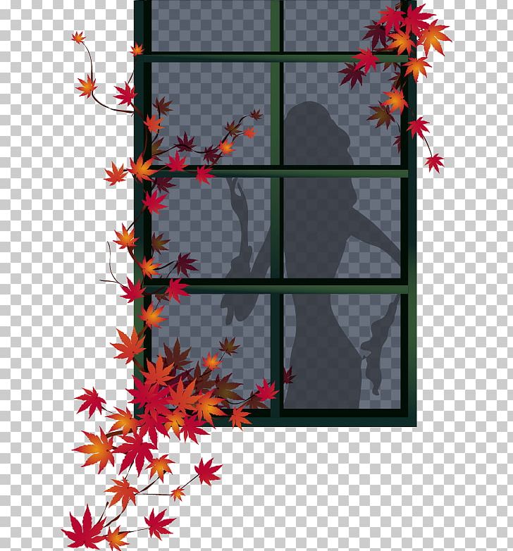 Window Adobe Illustrator PNG, Clipart, Adobe Illustrator, Autumn Leaf, Euclidean Vector, Flora, Flower Free PNG Download