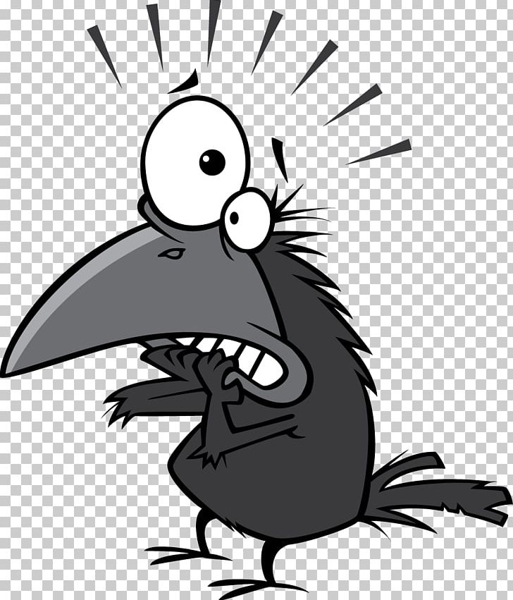 Cartoon Drawing Black And White PNG, Clipart, Animation, Art, Artwork, Beak, Bird Free PNG Download