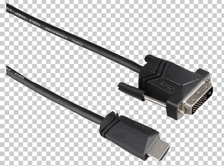 Hama Cable HDMI-DVI-D Digital Visual Interface Electrical Cable Electrical Connector PNG, Clipart, Adapter, Cable, Computer Monitors, Data Transfer Cable, Digital Visual Interface Free PNG Download