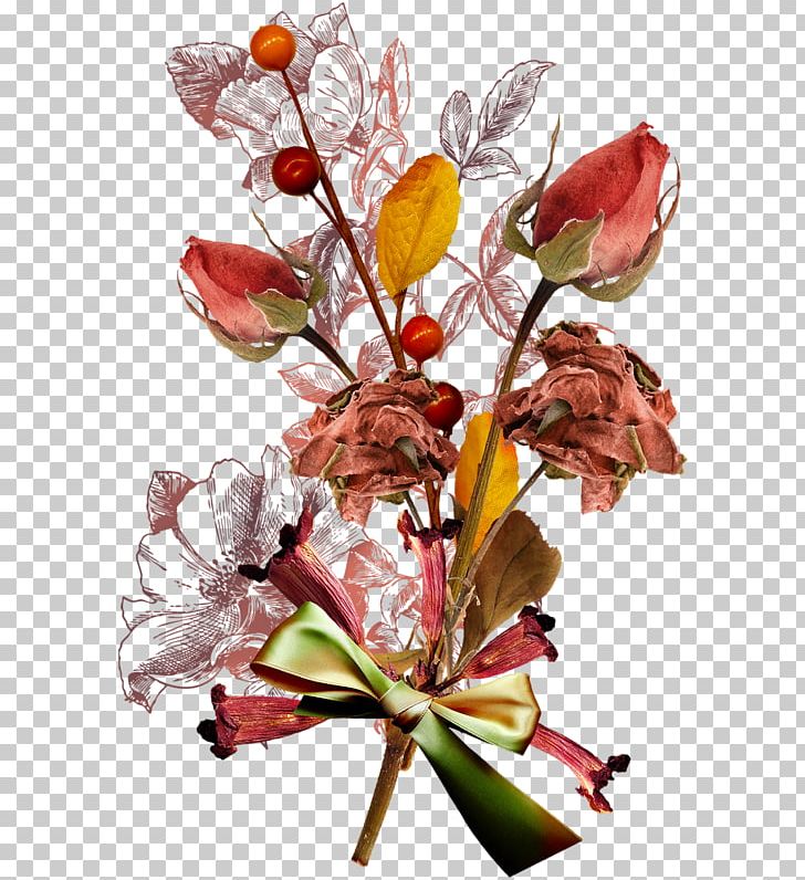 Digital Scrapbooking Autumn Floral Design PNG, Clipart, Autumn, Blossom, Branch, Cut Flowers, Digital Art Free PNG Download
