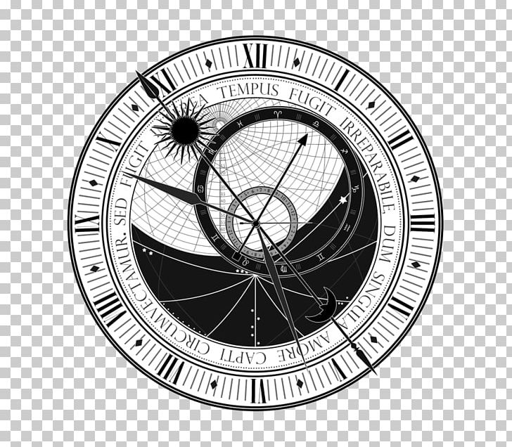 Prague Astronomical Clock Tattoo Astronomy PNG, Clipart, Astrolabe, Astrology, Astronomical Clock, Black And White, Circle Free PNG Download