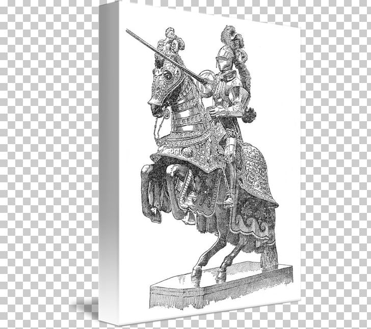 Knight Horse Middle Ages Jousting Galahad PNG, Clipart, Armour, Art, Black And White, Bridle, Chariot Free PNG Download