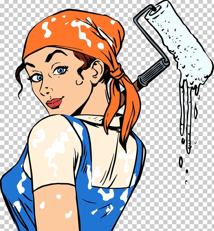 Painting House Painter And Decorator Profession Illustration PNG, Clipart, Arm, Boy, Brush, Business Woman, Cartoon Free PNG Download